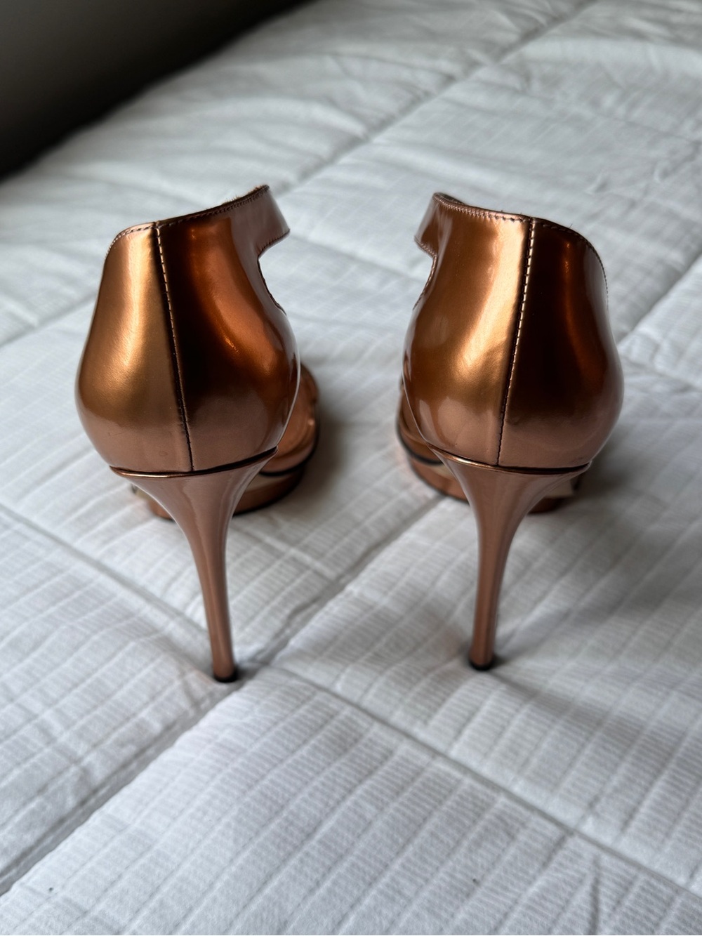 Brian Atwood bronze metallic stiletto high heels size 6 - Picture 4 of 11